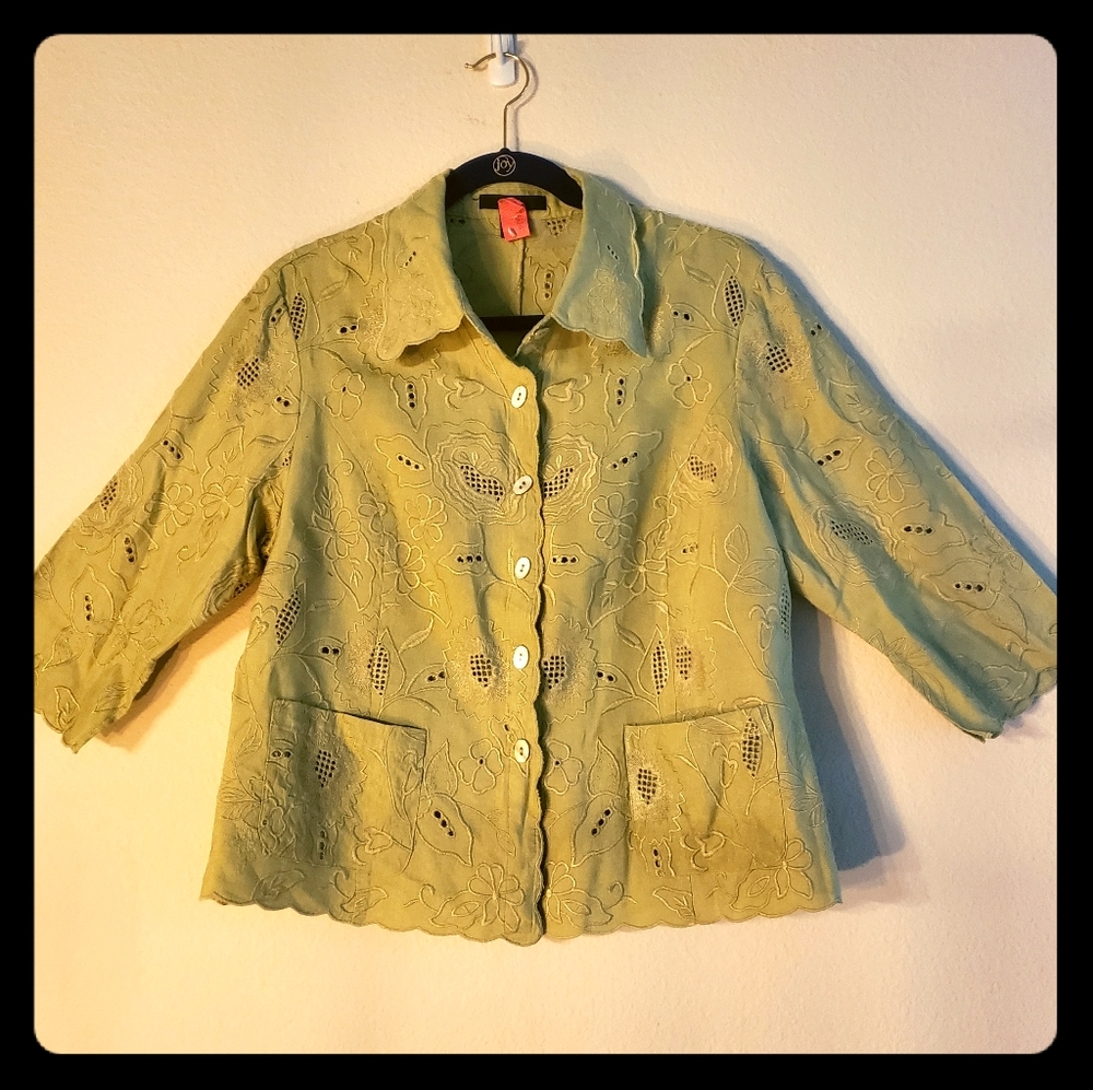Kial Embroidered Collared Jacket